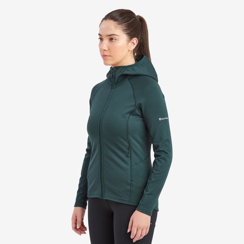 Montane Protium Met Capuchon Fleece Jassen Dames Olijfgroen Groen | HIV4112VL