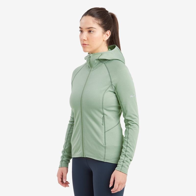 Montane Protium Met Capuchon Fleece Jassen Dames Grijs Groen | LTO1997JN