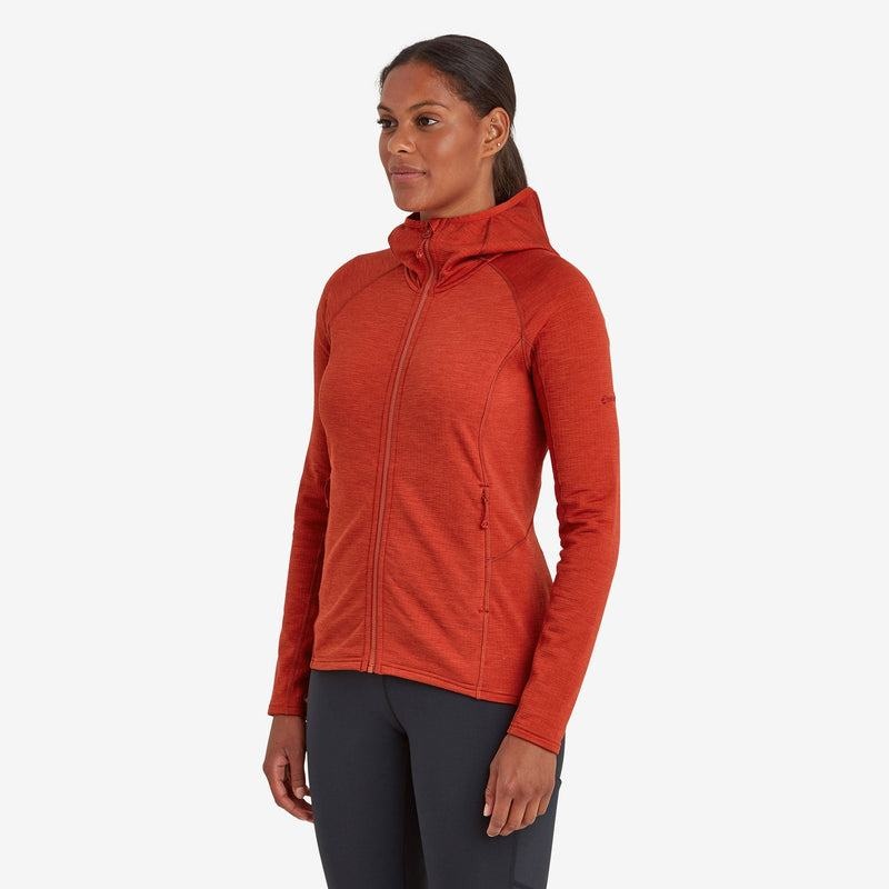 Montane Protium Met Capuchon Fleece Jassen Dames Oranje Rood | QRB2244JP