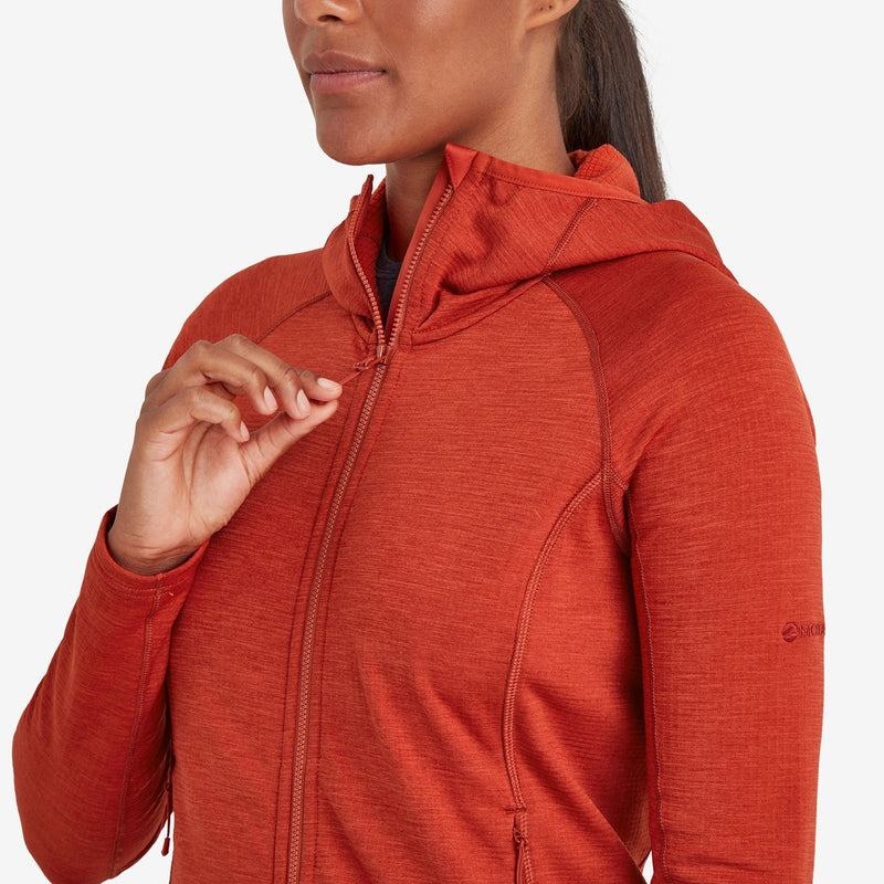 Montane Protium Met Capuchon Fleece Jassen Dames Oranje Rood | QRB2244JP