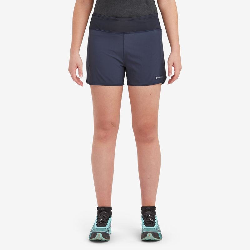 Montane Slipstream Twin Skin Trail Hardloop Korte Broek Dames Donkerblauw | CVE849VZ