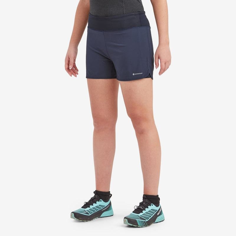 Montane Slipstream Twin Skin Trail Hardloop Korte Broek Dames Donkerblauw | CVE849VZ