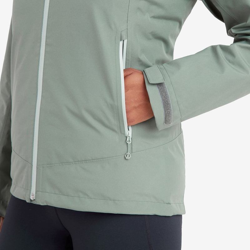 Montane Spirit Waterdichte Jas Dames Grijs Groen | KYF4656KN