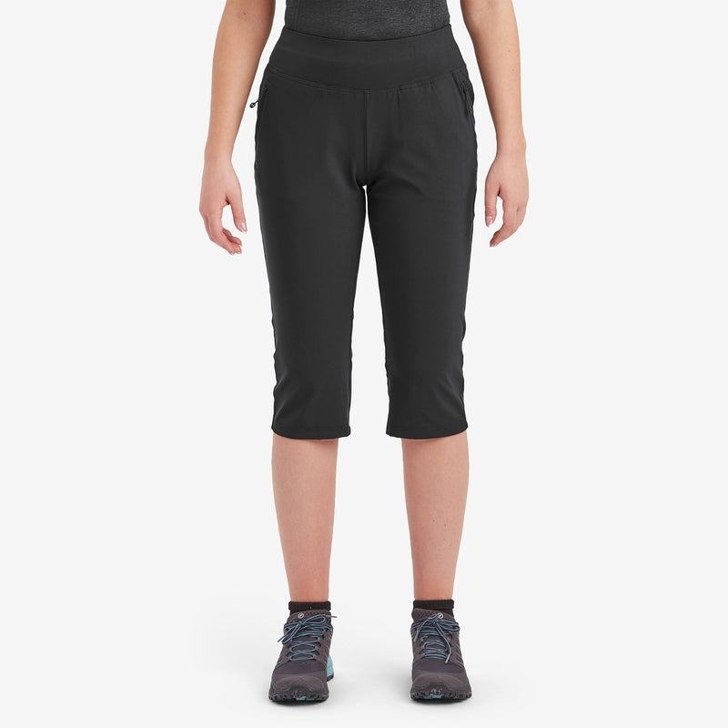 Montane Tucana Lite Stretch Capri 3/4 Leggings Dames Zwart | GMQ1036HG