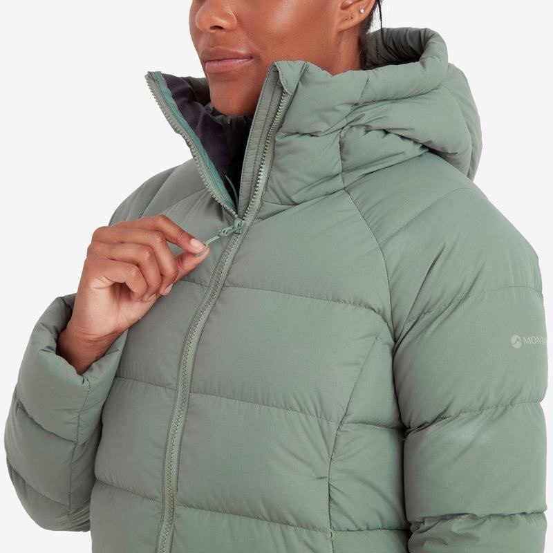 Montane Tundra Met Capuchon Donsjas Dames Grijs Groen | UQV1128OP