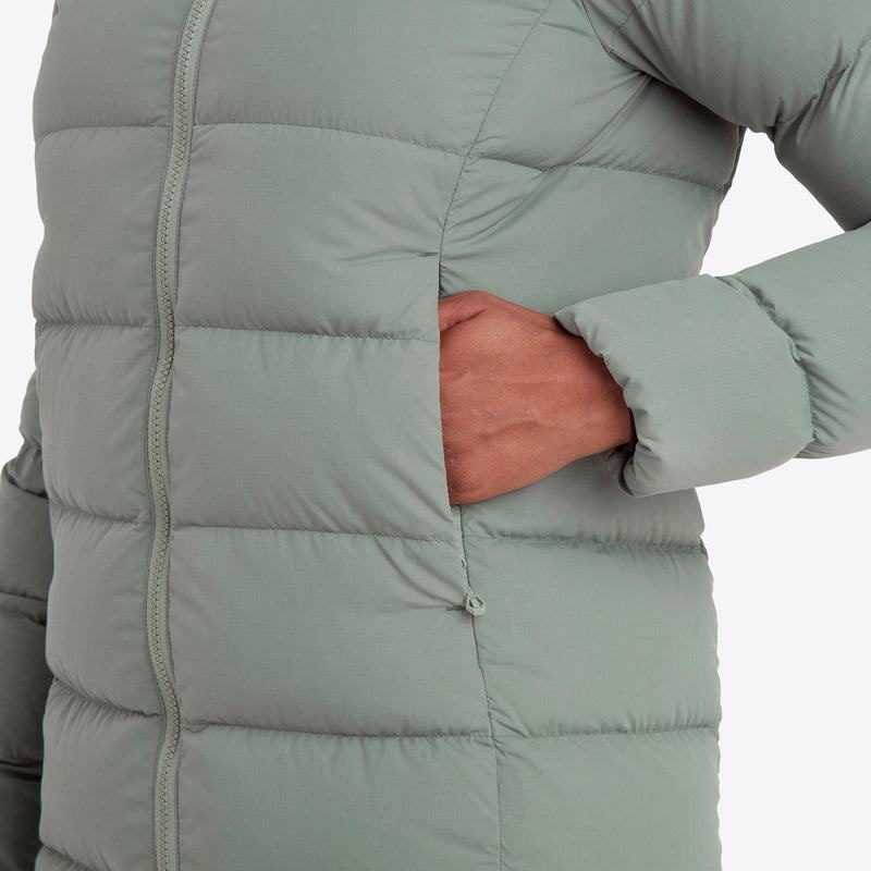 Montane Tundra Met Capuchon Donsjas Dames Grijs Groen | UQV1128OP